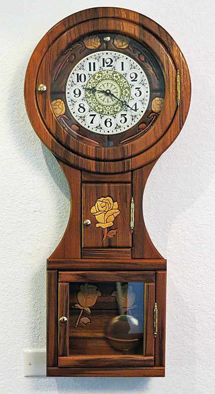 African Teak Clock