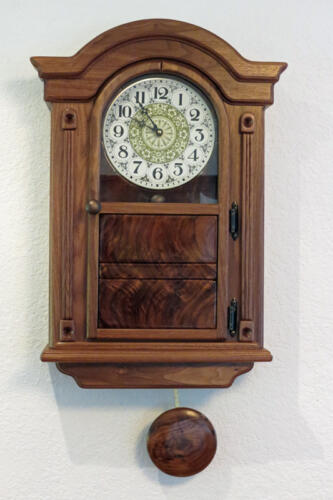 Clock, Hanging Walnut  Clock