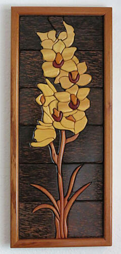 Framed, Yellow Cymbidium Orchids
