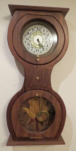 Hour Glass Walnut Clock